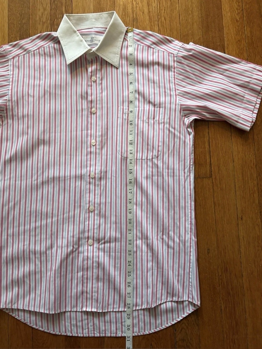 90s Balenciaga Archive Striped Short Sleeve Button Up Shirt Nicolas Ghesquiere - Picture 7 of 13
